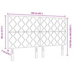 Tête de lit LED vidaXL design blocs diamants gris foncé 160 cm velours