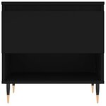 vidaXL Tables basses 2 Pièces noir 50x46x50 cm bois d'ingénierie