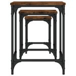 vidaXL Tables basses gigognes 3 Pièces chêne fumé bois d'ingénierie