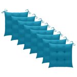 vidaXL Chaises pliables d'extérieur lot de 8 et coussins Bois d'acacia