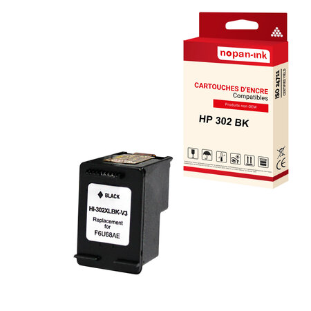 Nopan-ink - x1 cartouche hp 302 xl 302xl compatible