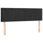 vidaXL Tête de lit à LED Noir 144x5x78/88 cm Velours
