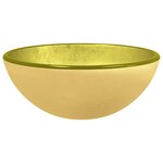 vidaXL Lavabo Verre trempé 30x12 cm Doré