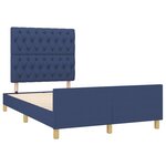 vidaXL Cadre de lit sans matelas bleu 120x200 cm tissu