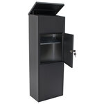 Rottner parcel keeper 1000 boîte à colis noire à serrure cylindrique
