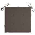 vidaXL Chaises de jardin empilables avec coussins lot de 4 Teck solide