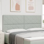 vidaXL Tête de lit LED gris clair Ensemble de 3 Gris clair