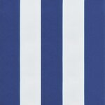 vidaXL Coussins de chaise à dossier haut lot de 2 rayures bleu/blanc