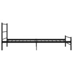 vidaXL Cadre de lit sans matelas noir métal 90x200 cm