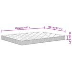 vidaXL Matelas en mousse moyennement doux 140x190 cm