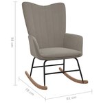 vidaXL Chaise à bascule Gris clair Velours