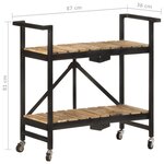 vidaXL Chariot de cuisine 87x36x81 cm Bois massif de manguier