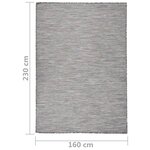vidaXL Tapis à tissage plat d'extérieur 160x230 cm Marron et bleu