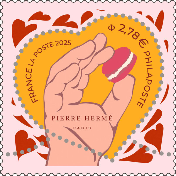 Timbre coeur - Pierre Hermé Paris - Lettre verte - 100g
