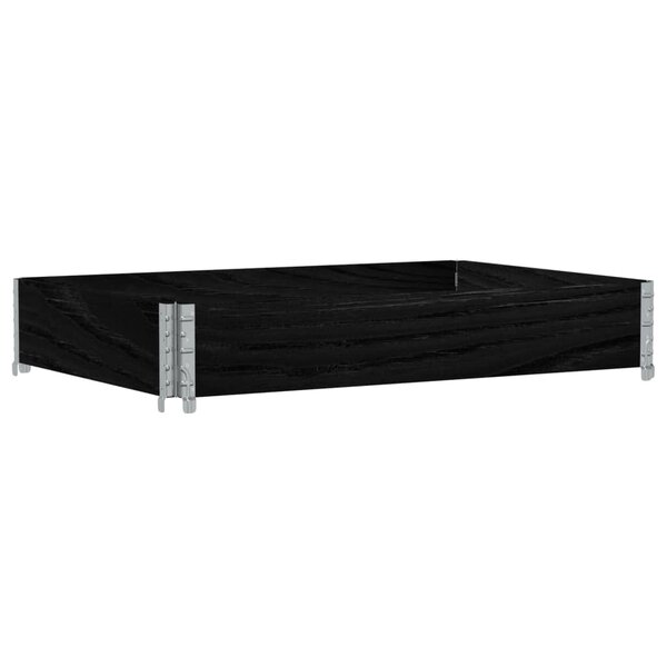 vidaXL Jardinière noir 120x80 cm bois massif de pin