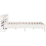 vidaXL Cadre de lit sans matelas blanc 140x190 cm bois de pin massif