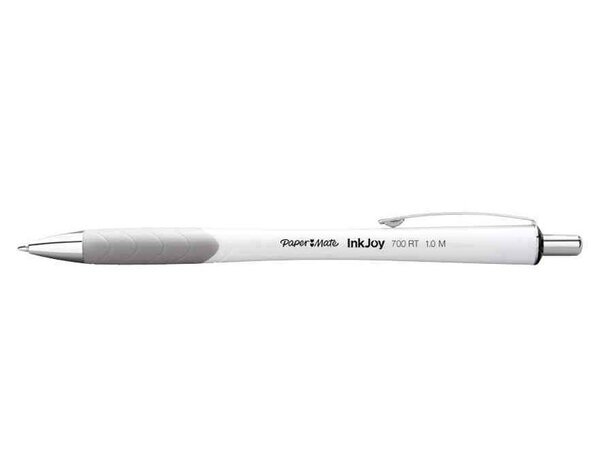 Stylo à bille InkJoy 700 RT Gris/Blanc Tracé moyen Noir Paper Mate