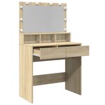 vidaXL Coiffeuse avec LED chêne sonoma 80x41x134 5 cm