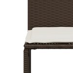vidaXL Ensemble à manger de jardin et coussins 7 Pièces marron rotin