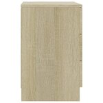 vidaXL Tables de chevet 2Pièces chêne sonoma 38x35x56cm bois d'ingénierie