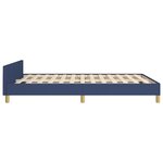 vidaXL Cadre de lit avec tête de lit Bleu 140 x 200 cm Tissu