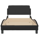 vidaXL Cadre de lit sans matelas noir 100x200 cm similicuir
