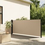 vidaXL Auvent latéral rétractable beige 120x300 cm