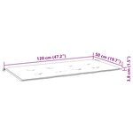 vidaXL Coussin de banc de jardin motif de feuilles 120x50x4 cm
