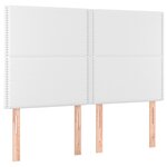 vidaXL Sommier à lattes de lit avec matelas et LED Blanc 140x190 cm