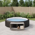 vidaXL Étagères de rangement 2 Pièces gris résine tressée