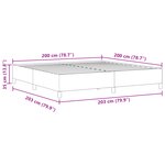 vidaXL Cadre de lit Crème 200x200 cm en tissu côtelé