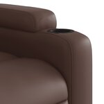 vidaXL Fauteuil inclinable électrique Marron Similicuir