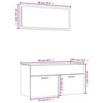 vidaXL Ensemble de meubles de salle de bain 2 Pièces Chêne marron