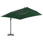 vidaXL Parasol déporté avec mât en aluminium 400x300 cm vert