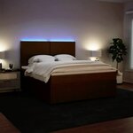 vidaXL Sommier à lattes de lit avec matelas Rose 180x200 cm Velours