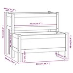 vidaXL Jardinière Marron miel 84 5x84x75 cm Bois massif de pin