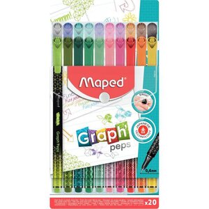 Pochette 20 feutres Maped Graph'Peps