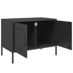 vidaXL Meubles TV 2 Pièces noir 68x39x50 5 cm acier