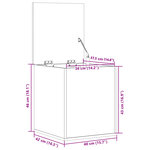 vidaXL Boîte de rangement sonoma gris 40x42x46 cm bois d'ingénierie