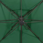 vidaXL Parasol déporté avec double toit 300x300 cm vert