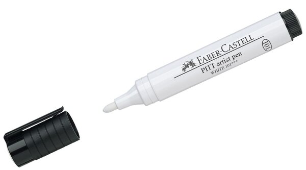Artist Pen Pitt Big Brush Pointe Ogive 2,5 mm 101 Blanc FABER-CASTELL