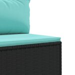 vidaXL Salon de jardin 11 Pièces avec coussins noir résine tressée