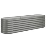 vidaXL Lit surélevé de jardin Acier enduit de poudre 152x40x36 cm gris