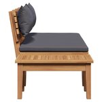 vidaXL Ensemble de bancs de jardin en bois massif de teck de 2 pièces