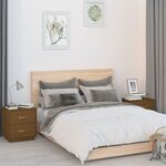  vidaXL Tables de chevet 2 Pièces Marron miel 40x34x45 cm Bois pin massif