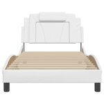 vidaXL Cadre de lit avec LED sans matelas blanc 100x200 cm