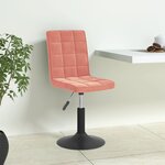 vidaXL Chaises pivotantes à manger lot de 6 rose velours