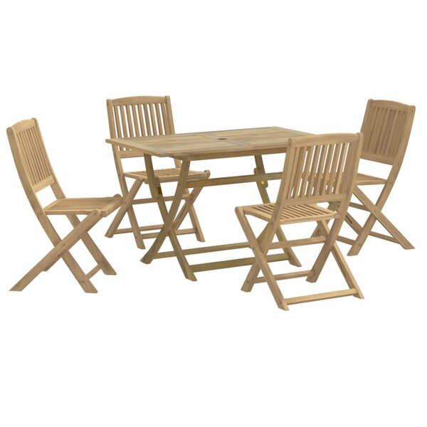 vidaXL Ensemble à manger de jardin 5 Pièces Bois d'acacia solide