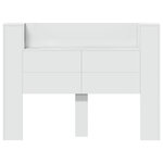 vidaXL Armoire tête de lit avec LED blanc 140x16 5x103 5 cm