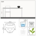 LECHUZA Jardinière de table OJO ALL-IN-ONE Vert aigue-marine